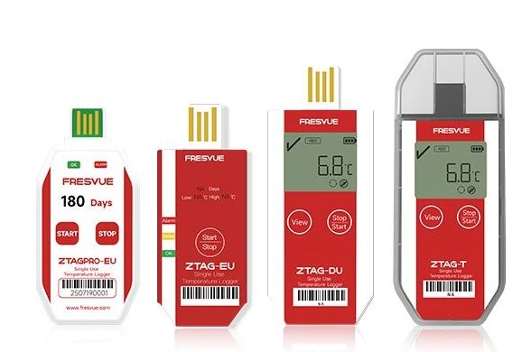 Single Use Dataloggers – Temperatuurloggers voor transport Single use dataloggers voor temperatuurregistratie tijdens transport van medicijnen, voeding en andere temperatuurgevoelige goederen